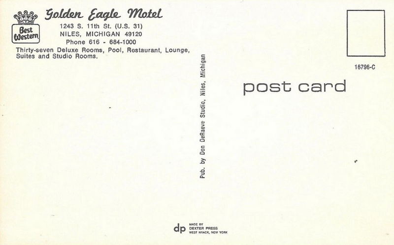 Golden Eagle Motel - Vintage Postcard